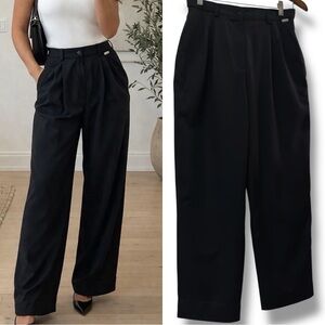 LizGolf by Liz Claiborne |NWOT Indonesia Black Wide-Leg Pleated Golf Pants (10)